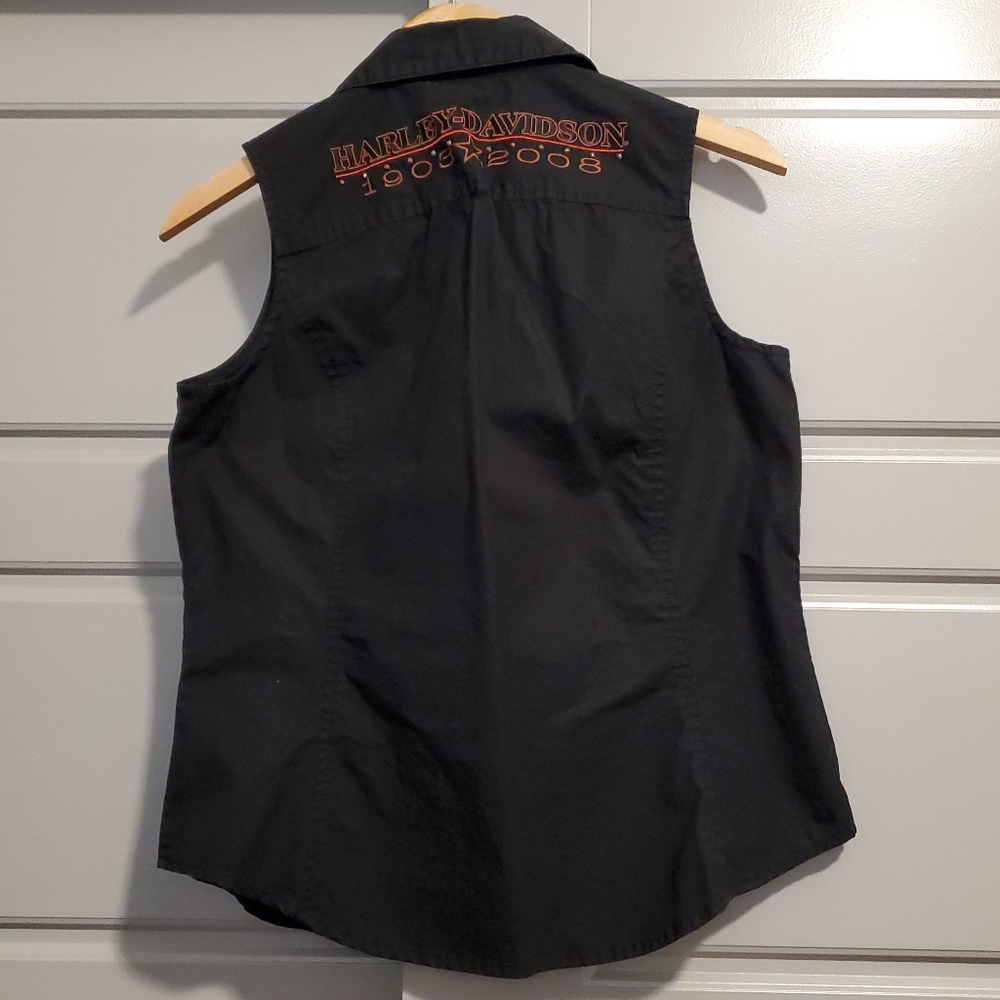 Harley Davidson Sleeveless Shirt Women's - Picture 2 of 6